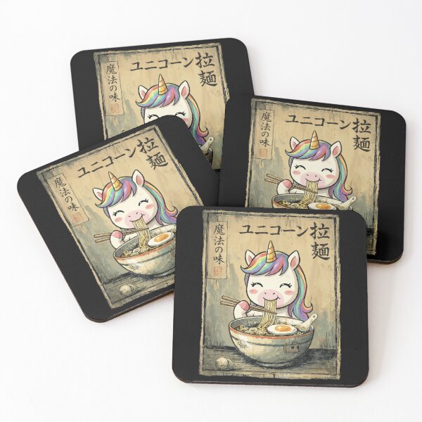 Item preview, Happy Unicorn Ramen Noodles Magical Japanese Food Design Funny Meme designed and sold by Bongocomic.
