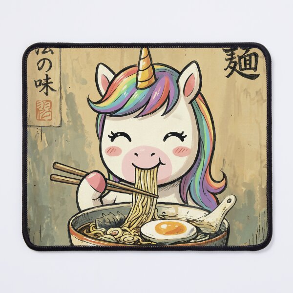 Item preview, Happy Unicorn Ramen Noodles Magical Japanese Food Design Funny Meme designed and sold by Bongocomic.