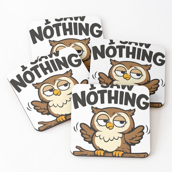 Item preview, Funny Owl Shirt – I Saw Nothing – Sarcastic Owl Humor designed and sold by bazstees54.