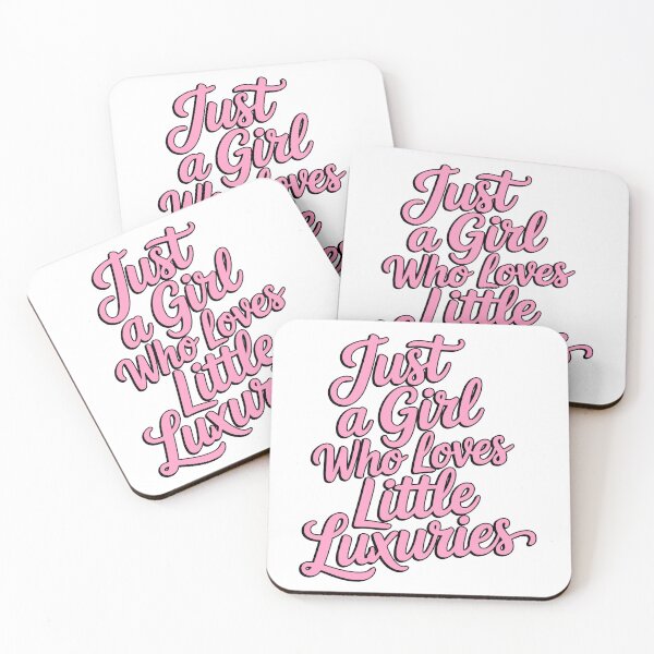 Item preview, Just a Girl Who Loves Little Luxuries Pink Typography designed and sold by PMCreative.