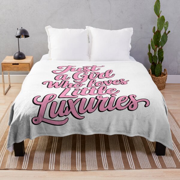 Item preview, Just a Girl Who Loves Little Luxuries Pink Typography designed and sold by PMCreative.