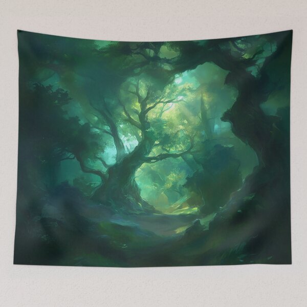 Item preview, Enchanted Forest Clearing With Ancient Tree designed and sold by Christian Weiss.