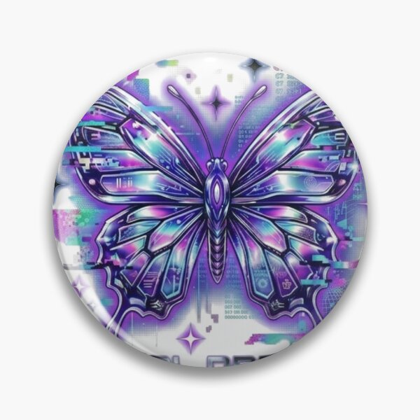 Item preview, Cyberpunk Aesthetic Butterfly Art designed and sold by Vikkokansana.