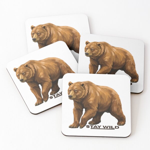 Item preview, Stay Wild Bear – Cute Wild Animal Adventure Design designed and sold by SumeetCreativeArt.