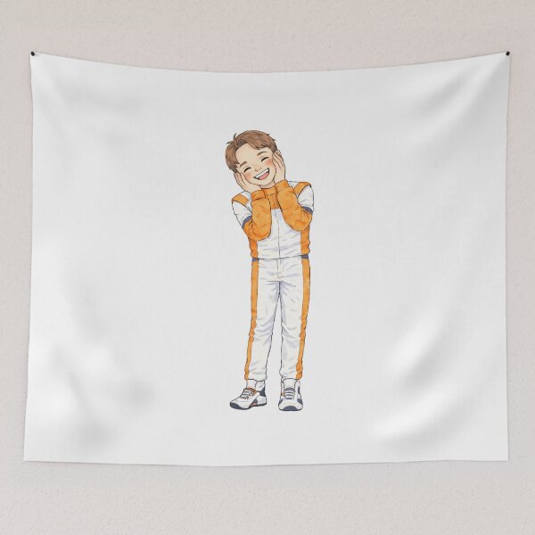 Item preview, Oscar Piastri Cute Cartoon Formula 1 Fan Art designed and sold by Reyxava.