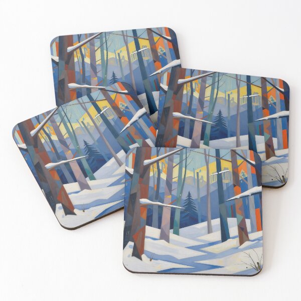 Item preview, Abstract snowy woodland designed and sold by Judith Murphy.