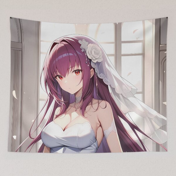 Item preview, Elegant Lancer Scathach Sukasaha Fate Grand Order White Wedding Grace designed and sold by 108Recordings.