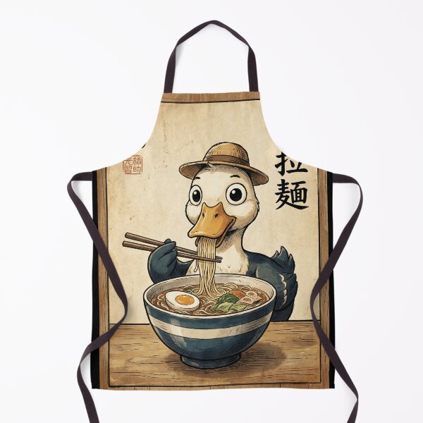 Item preview, Cute Duck Eating Ramen Noodles - Kawaii Japanese Food Lover Gift designed and sold by Bongocomic.