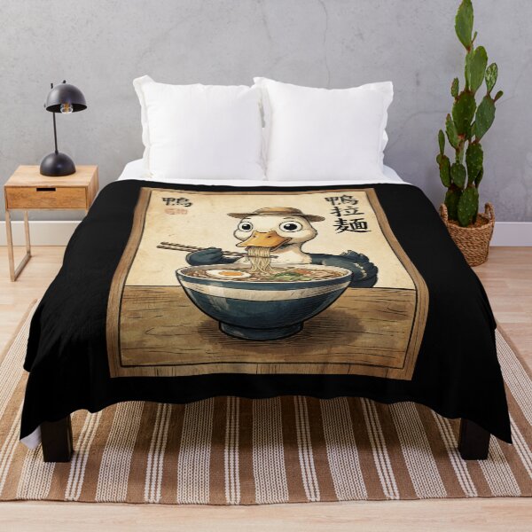 Item preview, Cute Duck Eating Ramen Noodles - Kawaii Japanese Food Lover Gift designed and sold by Bongocomic.
