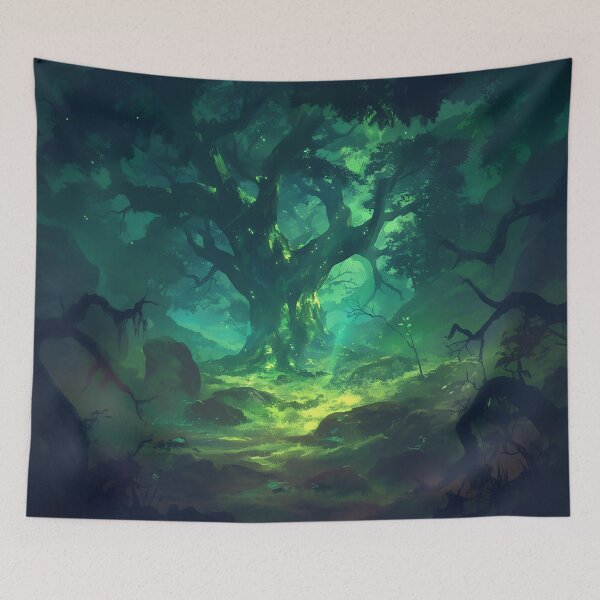 Item preview, Mystical Ancient Tree In Glowing Forest designed and sold by Christian Weiss.