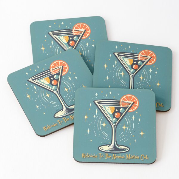 Item preview, Welcome To The Atomic Martini Club Retro Futuristic Space Age Stars designed and sold by Lee Hiller Designs.