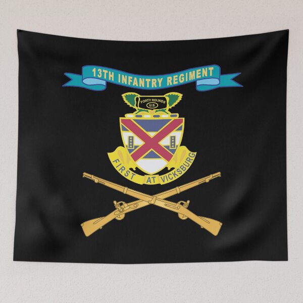 Item preview, Army - 13th Infantry Regiment - DUI w Ribbon - Br X 300 designed and sold by Military Insignia Products.