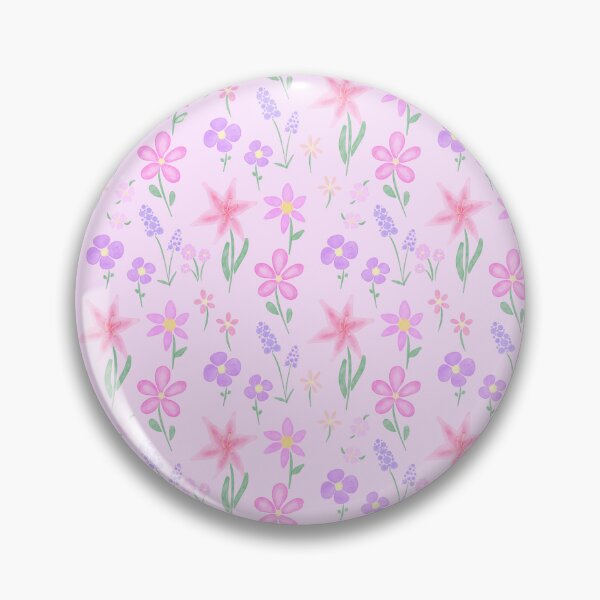 Item preview, Pink watercolour floral repeat pattern designed and sold by ButterflyKissCollab.