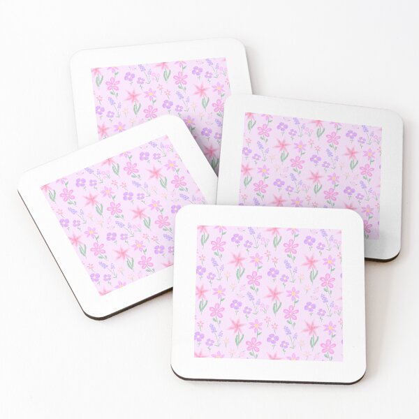 Item preview, Pink watercolour floral repeat pattern designed and sold by TipsyTauroDesigns.