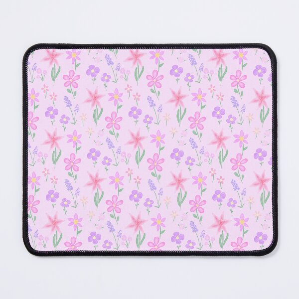 Item preview, Pink watercolour floral repeat pattern designed and sold by ButterflyKissCollab.