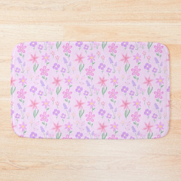 Item preview, Pink watercolour floral repeat pattern designed and sold by ButterflyKissCollab.