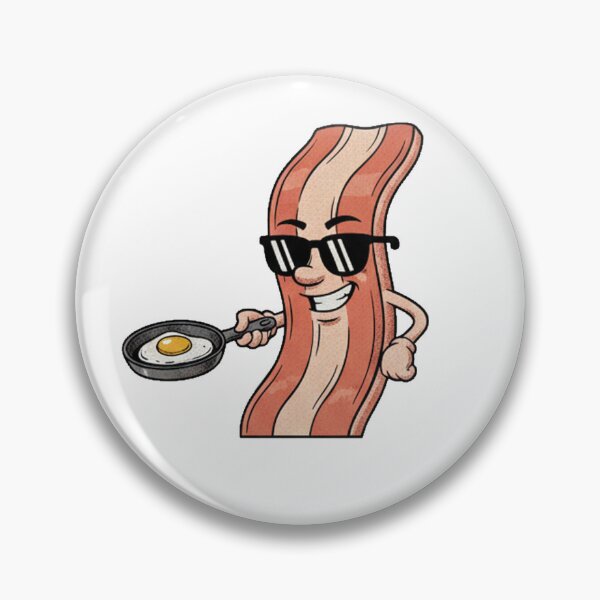 Item preview, Cool Sizzling Bacon Chef with Fried Egg designed and sold by LessSugar.