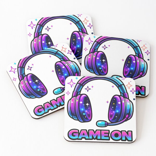 Item preview, Game On Gamer Headset – Neon Retro Gaming Vaporwave Design designed and sold by NuniDesigns.