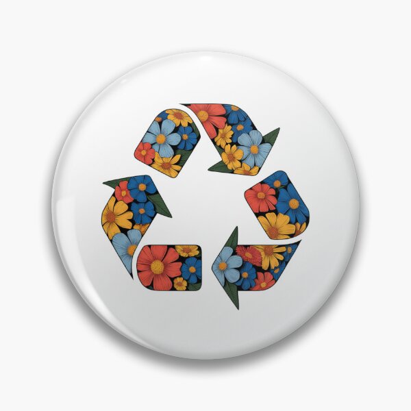 Item preview, Floral Recycle Symbol — Wildflower Botanical Sustainability Graphic Tee for Earth Lovers designed and sold by proearth2022.