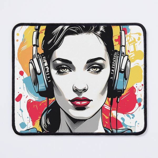 Item preview, Andy Warhol Inspired Girl with Headphones Graffiti Street Artwork designed and sold by Inished Productions.