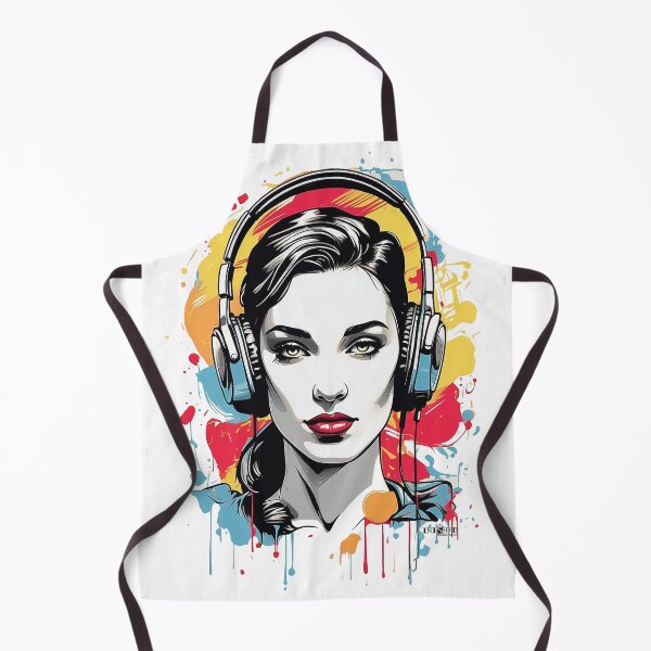 Item preview, Andy Warhol Inspired Girl with Headphones Graffiti Street Artwork designed and sold by Inished Productions.