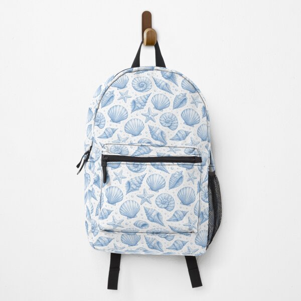 Item preview, hand drawn blue sea shells designed and sold by VIBEMARTbyeljo.