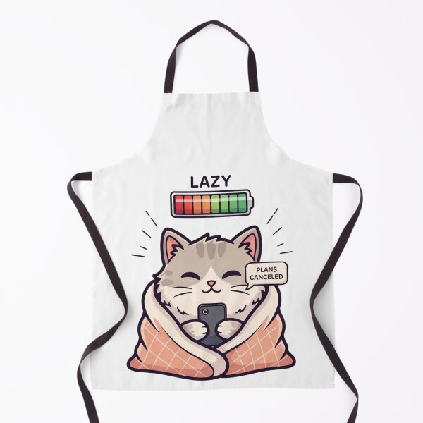 Item preview, Lazy Cat Social Battery – Plans Canceled Funny Introvert Cat designed and sold by Low Social Battery Club.