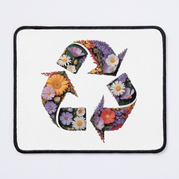 Item preview, Recycle In Bloom — Photorealistic Wildflower Botanical Recycling Symbol Environmental Tee designed and sold by proearth2022.