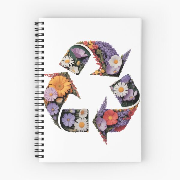 Item preview, Recycle In Bloom — Photorealistic Wildflower Botanical Recycling Symbol Environmental Tee designed and sold by proearth2022.