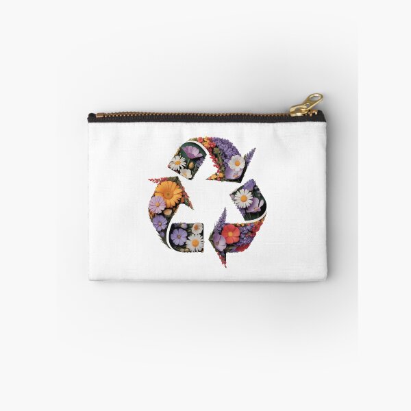 Item preview, Recycle In Bloom — Photorealistic Wildflower Botanical Recycling Symbol Environmental Tee designed and sold by proearth2022.