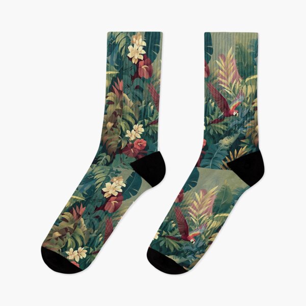Item preview, A Scarlet Macaw flying through a lush rainforest canopy, Birds in Motion designed and sold by CDC40.