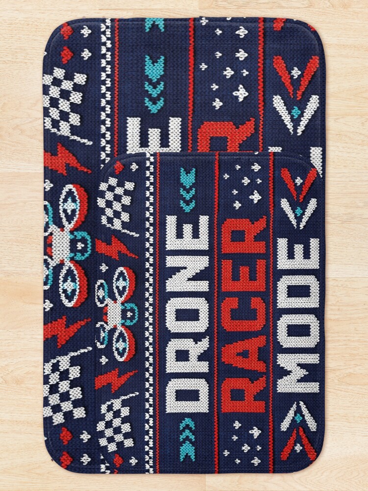 Thumbnail 5 of 6, Bath Mat, Drone Racer Mode FPV Racing Knitting Pattern designed and sold by Mauswohn.