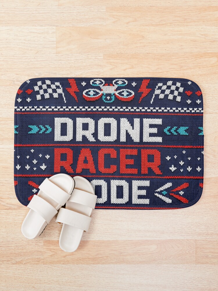 Thumbnail 1 of 6, Bath Mat, Drone Racer Mode FPV Racing Knitting Pattern designed and sold by Mauswohn.