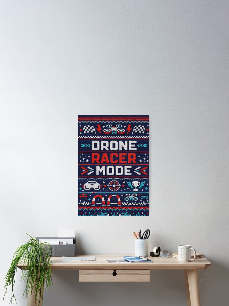 Thumbnail 2 of 3, Poster, Drone Racer Mode FPV Racing Knitting Pattern designed and sold by Mauswohn.