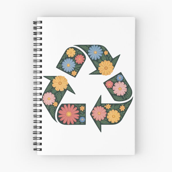 Item preview, Bloom & Recycle — Dark Floral Botanical Recycling Arrow Sustainability Graphic Tee designed and sold by proearth2022.