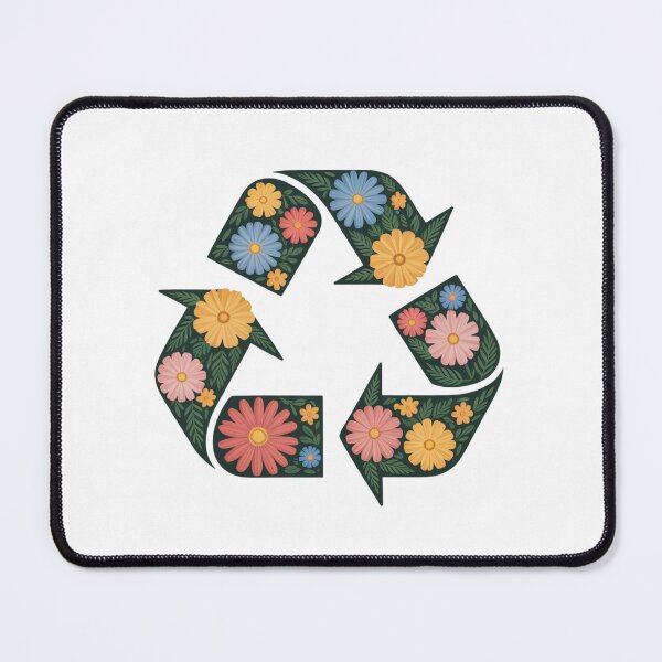 Item preview, Bloom & Recycle — Dark Floral Botanical Recycling Arrow Sustainability Graphic Tee designed and sold by proearth2022.