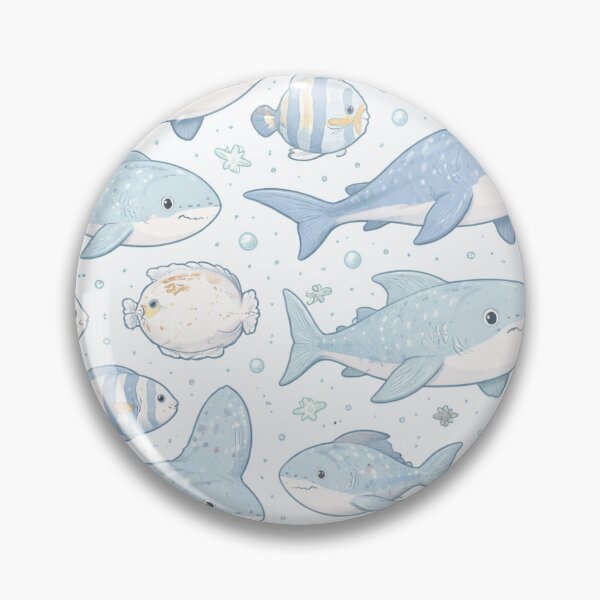 Item preview, a cozy blue sharks & fish design designed and sold by VIBEMARTbyeljo.