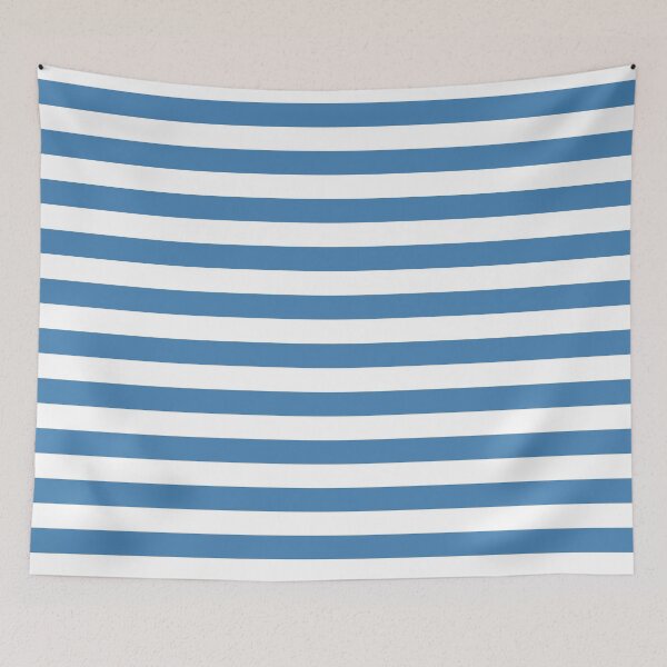 Item preview, Striped White And Steel Blue Pattern designed and sold by pattern-archive.