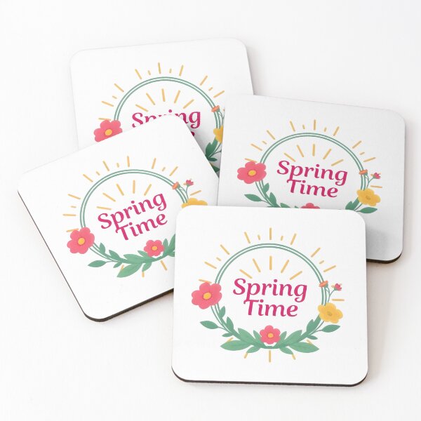Item preview, Floral elements around the phrase “Spring Time” designed and sold by Beleza e Estilo.