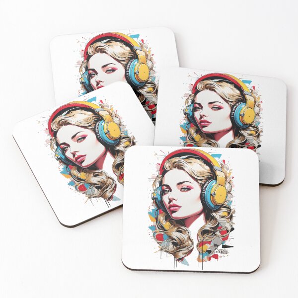 Item preview, Andy Warhol Inspired Girl with Headphones Graffiti Street Artwork designed and sold by Inished Productions.