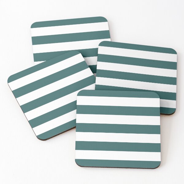 Item preview, Striped White And Teal Pattern designed and sold by pattern-archive.