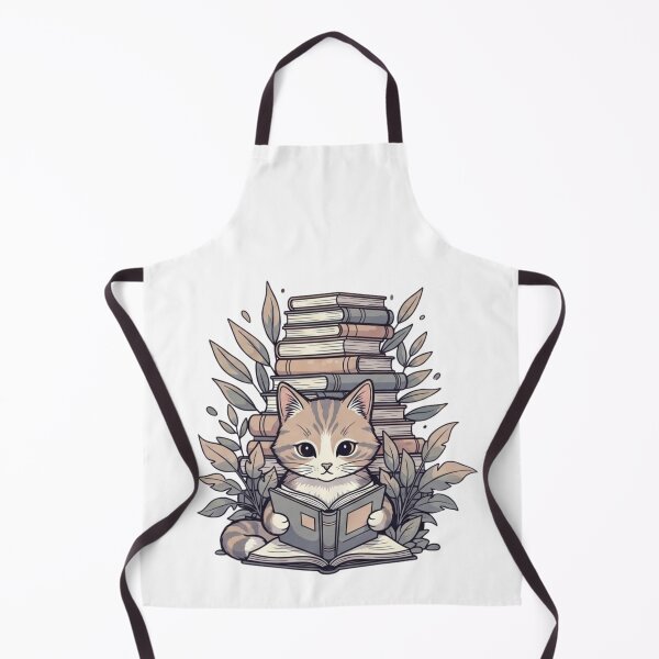 Item preview, Book Lover Cat – Reading Cat Illustration designed and sold by Low Social Battery Club.