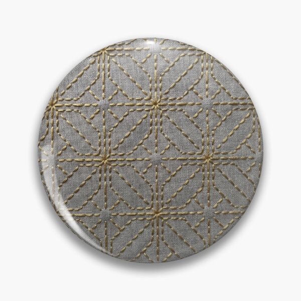 Item preview, Gold Sashiko in a Circle designed and sold by GaFeltaStitch.