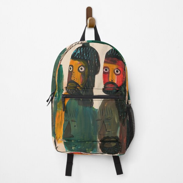 Item preview, The Outsiders - Abstract Expressionist Folk Art Portraits designed and sold by weirdfishes123.