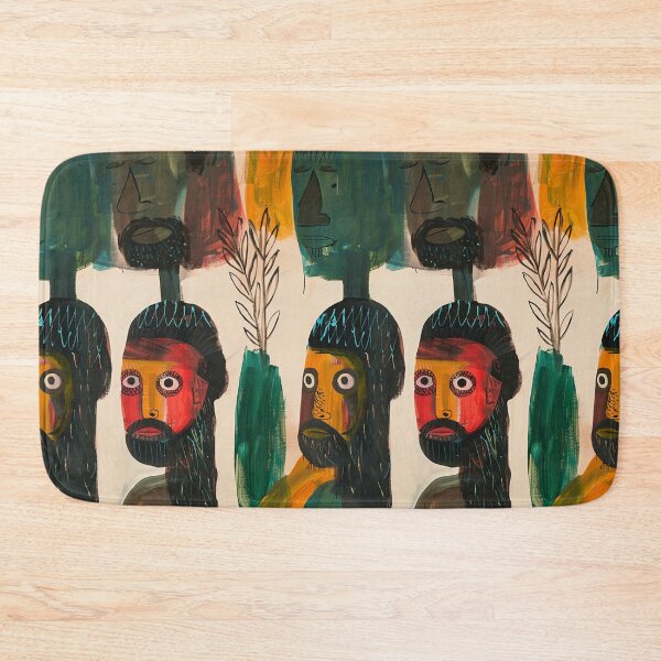 Item preview, The Outsiders - Abstract Expressionist Folk Art Portraits designed and sold by weirdfishes123.