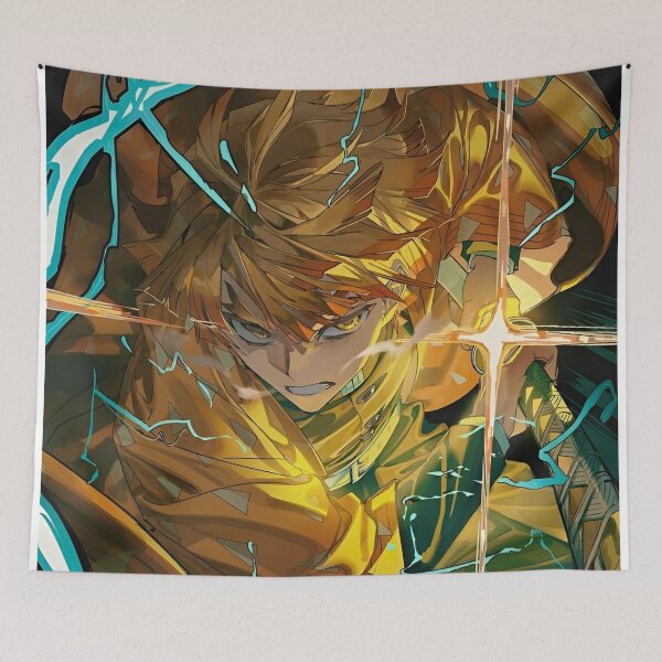 Item preview, Thunder Lightning Swordsman Anime Warrior – Electric Blade Power Art designed and sold by Dyan4.