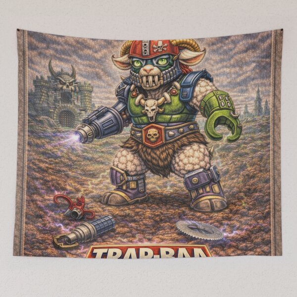 Item preview, Trap-Baa, Metal-Jawed Mercenary of the Badlands | Sheep-Man Sheepism Parody designed and sold by Thpoar.