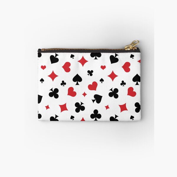 Item preview, Modern Playing Card Suits Pattern on White designed and sold by AleksaDesignMTL.
