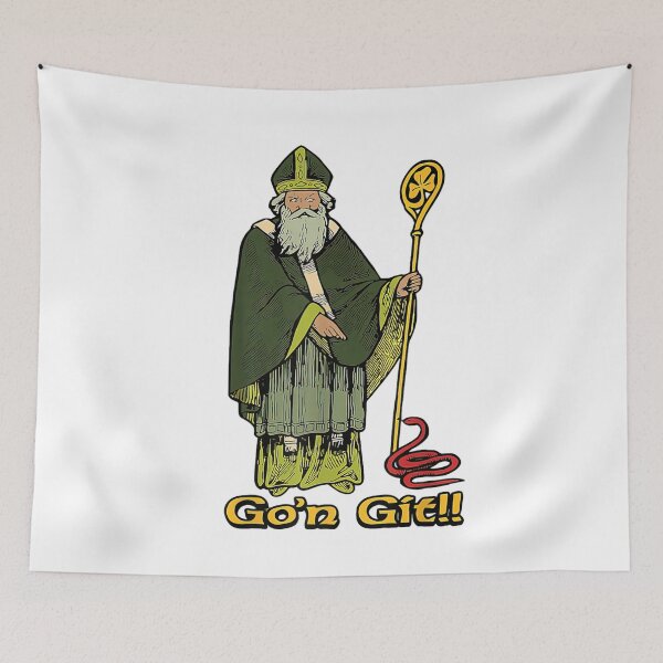 Item preview, Vintage Saint Patrick Snake Staff Irish Catholic St Patrick’s Graphic designed and sold by VexlyPlonk.