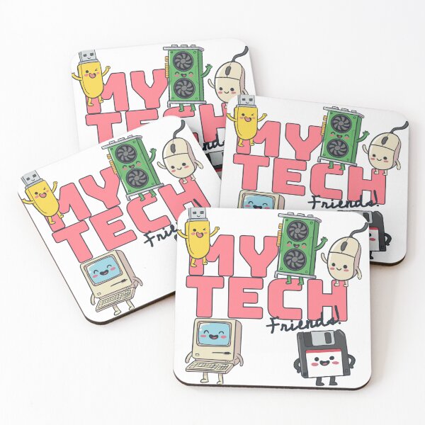 Item preview, My Tech Friends–Cute Retro Technology Characters Funny Geek Design designed and sold by EzekRenne.